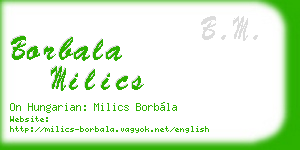 borbala milics business card
